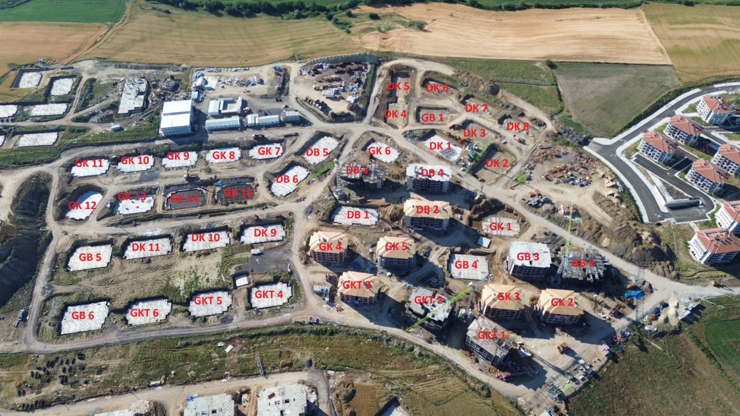 Çorlu TOKİ 612 daire şantiyesi